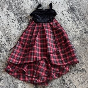 Xtraordinary Black and Red Plaid Formal Dress